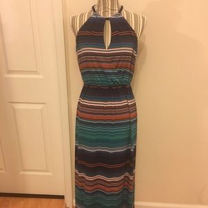 Striped Keyhole Maxi Dress size 6